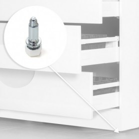 Comprar Pie nivelador para mueble base hexagonal M6 regulación 18 mm Acero y plástico 20 ud. al Mejor Precio