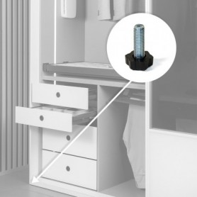 Comprar Pie nivelador para mueble base hexagonal M8 altura 38 mm Acero y plástico 20 ud. al Mejor Precio