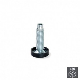Comprar Pie nivelador para mueble regulación interior M10 D. 23 mm altura 38 mm Acero y plástico 20 ud. al Mejor Precio