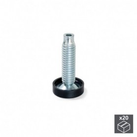Comprar Pie nivelador para mueble regulación interior M10 D. 23 mm altura 61 mm Acero y plástico 20 ud. al Mejor Precio