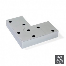 Comprar Pie para mueble altura 12 mm Plástico Gris metalizado 20 ud. al Mejor Precio