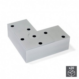 Comprar Pie para mueble altura 24 mm Plástico Gris metalizado 20 ud. al Mejor Precio
