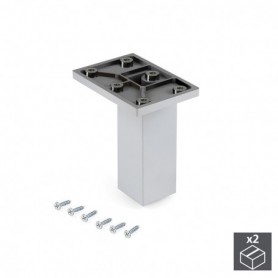Comprar Pie para mueble central regulable 100 - 110 mm Plástico Cromado 2 ud. al Mejor Precio