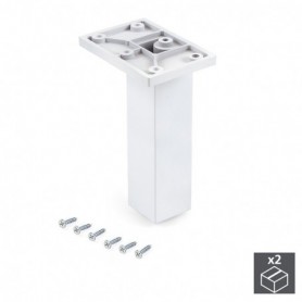 Comprar Pie para mueble central regulable 140 - 150 mm Plástico Blanco 2 ud. al Mejor Precio