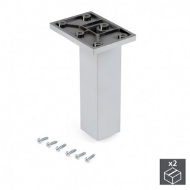 Comprar Pie para mueble central regulable 140 - 150 mm Plástico Cromado 2 ud. al Mejor Precio