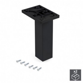 Comprar Pie para mueble central regulable 140 - 150 mm Plástico Negro 2 ud. al Mejor Precio