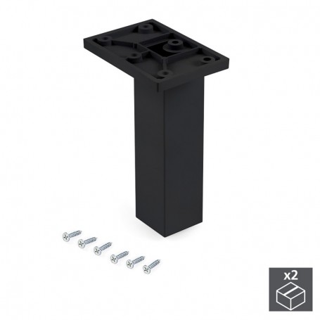 Comprar Pie para mueble central regulable 140 - 150 mm Plástico Negro 2 ud. al Mejor Precio