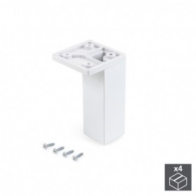 Comprar Pie para mueble esquina regulable 100 - 110 mm Plástico Blanco 4 ud. al Mejor Precio