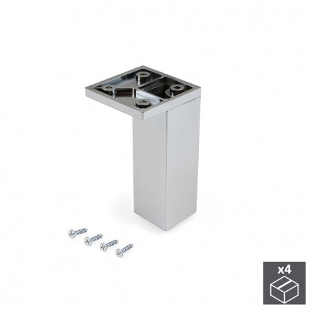 Comprar Pie para mueble esquina regulable 100 - 110 mm Plástico Cromado 4 ud. al Mejor Precio