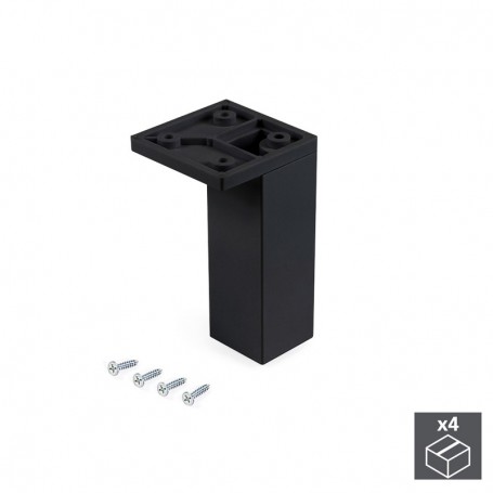 Comprar Pie para mueble esquina regulable 100 - 110 mm Plástico Negro 4 ud. al Mejor Precio