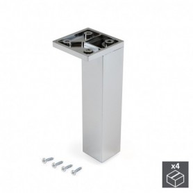 Comprar Pie para mueble esquina regulable 140 - 150 mm Plástico Cromado 4 ud. al Mejor Precio