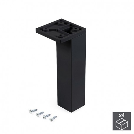 Comprar Pie para mueble esquina regulable 140 - 150 mm Plástico Negro 4 ud. al Mejor Precio