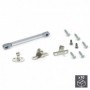 Comprar Pistón a gas para puertas abatibles fuerza 6 kg recorrido 80 mm con enganches Gris metalizado 10 ud. al Mejor Precio