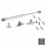 Comprar Pistón a gas para puertas elevables fuerza 5 kg recorrido 80 mm con enganches Gris metalizado 10 ud. al Mejor Precio