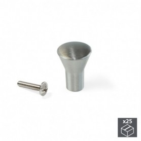 Comprar Pomo para mueble D. 16 mm Zamak Niquel satinado 25 ud. al Mejor Precio