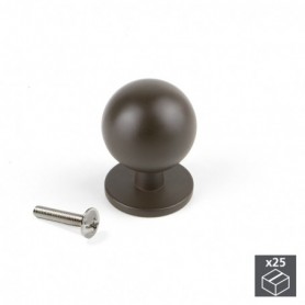 Comprar Pomo para mueble D. 20 mm Zamak color moka 25 ud. al Mejor Precio