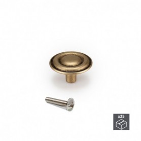Comprar Pomo para mueble Zamak Oro viejo 25 ud. al Mejor Precio