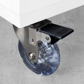 Comprar Ruedas Slip transparentes con placa de montaje Ø 75 Acero y Plástico al Mejor Precio