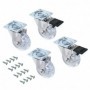Comprar Ruedas Slip transparentes con placa de montaje Ø 75 Acero y Plástico al Mejor Precio