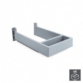 Comprar Salva sifón para cajón de baño rectangular Plástico Gris 6 ud. al Mejor Precio