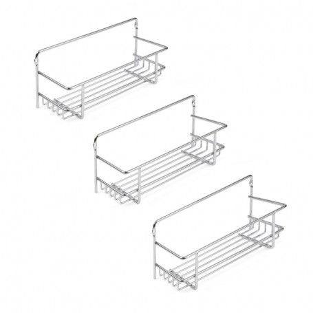 Comprar Set de 3 estantes especieros Supra para muebles de cocina. Cromado Acero al Mejor Precio