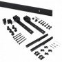Comprar Sistema Barn para puertas correderas colgadas de madera Con cierre suave Pintado negro Acero y Plástico al Mejor Precio