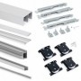 Comprar Sistema corredero Placard para armario de 2 puertas con perfil Deep espesor 18 mm tableros no incluidos Anodizado mate a