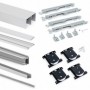 Comprar Sistema corredero Placard para armario de 2 puertas con perfil Sharp espesor 16 mm tableros no incluidos Anodizado mate 