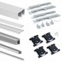 Comprar Sistema corredero Placard para armario de 2 puertas con perfil Sharp espesor 16 mm tableros no incluidos Anodizado mate 