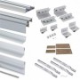 Comprar Sistema corredero Space+ para armario 2 puertas espesor 19-20 mm cierre suave tableros no incluidos Anodizado mate al Me