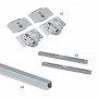 Comprar Sistema Flow en formato kit para un armario de 2 puertas correderas de madera apoyadas con cierre suave Anodizado mate a