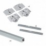 Comprar Sistema Flow en formato kit para un armario de 2 puertas correderas de madera apoyadas con cierre suave Anodizado mate a