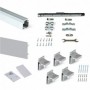 Comprar Sistema Railway para puertas correderas colgadas de madera con cierre suave. 80 Anodizado mate Aluminio al Mejor Precio