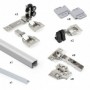 Comprar Sistema Twofold en formato kit para 2 puertas correderas de madera colgadas y plegables. con guiador inferior Anodizado 