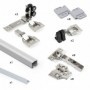 Comprar Sistema Twofold en formato kit para 2 puertas correderas de madera colgadas y plegables. con guiador inferior Anodizado 
