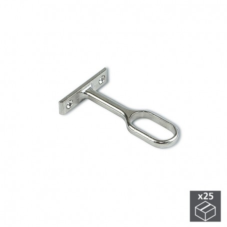 Comprar Soporte central para barra de armario Zamak Niquelado 25 ud. al Mejor Precio