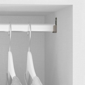 Comprar Soporte para barra de armario Zamak Gris metalizado 50 ud. al Mejor Precio