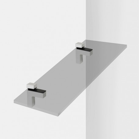 Comprar Soporte Squad 2 para estante de madera o cristal Pintado aluminio Plástico y Zamak al Mejor Precio