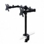 Comprar Soportes de monitor para mesa inclinables y giratorios 360?°. Doble Pintado negro Acero al Mejor Precio