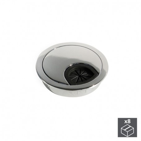 Comprar Tapa pasacables circular D. 60 mm para encastrar Zamak Cromado 8 ud. al Mejor Precio
