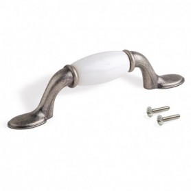 Comprar Tirador para mueble Papua 76 Plata vieja Zamak al Mejor Precio