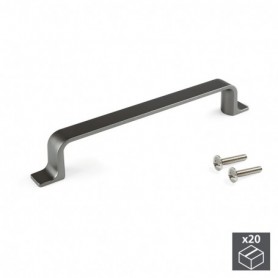Comprar Tiradores para mueble intereje 128 mm Zamak color titanio 20 ud. 9169552 al Mejor Precio