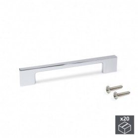 Comprar Tiradores para mueble intereje 128 mm Zamak Cromado 20 ud. al Mejor Precio