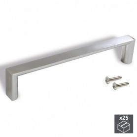 Comprar Tiradores para mueble intereje 128 mm Zamak Niquel satinado 25 ud. 9161151 al Mejor Precio