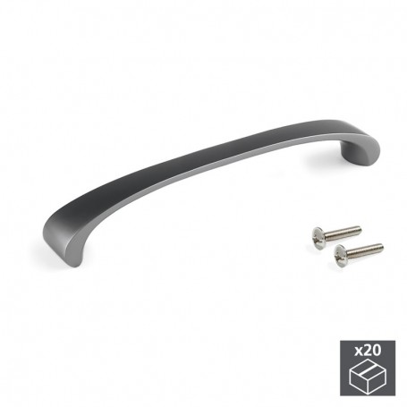 Comprar Tiradores para mueble intereje 160 mm Zamak color titanio 20 ud. 9169352 al Mejor Precio