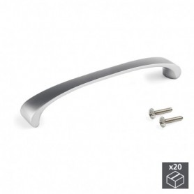 Comprar Tiradores para mueble intereje 160 mm Zamak Niquel satinado 20 ud. 9169351 al Mejor Precio