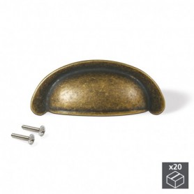 Comprar Tiradores para mueble intereje 64 mm Zamak Bronce 20 ud. al Mejor Precio