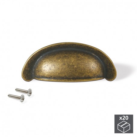 Comprar Tiradores para mueble intereje 64 mm Zamak Bronce 20 ud. al Mejor Precio