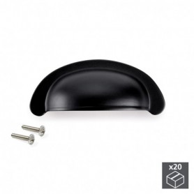 Comprar Tiradores para mueble intereje 64 mm Zamak Negro 20 ud. al Mejor Precio