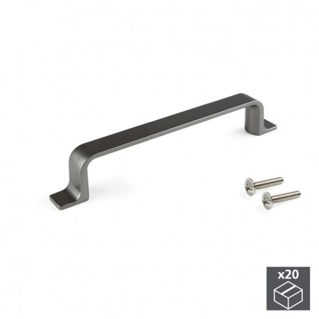 Comprar Tiradores para mueble intereje 96 mm Zamak color titanio 20 ud. 9169452 al Mejor Precio